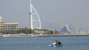 Double-seat Kayak Rental on The Palm Jumeirah - One Hour