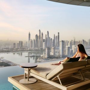 Aura Skypool Dubai | Rise with AURA, Sunrise Pool Experience - Burj View High Table seating 2nd Row for 2