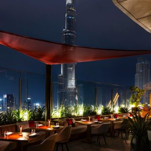 Set Menu Dinner at CÉ LA VI with selected beverages and Burj Khalifa views For 1